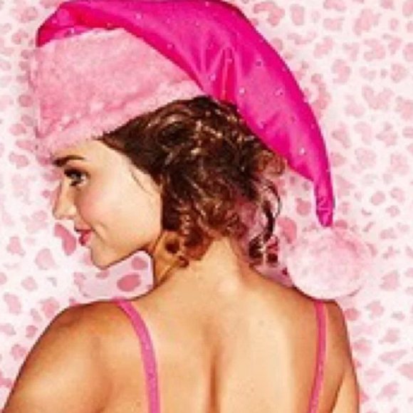 VS Sexy Little Things Santa Christmas Hat Fur Pink Bling Holiday main image 7